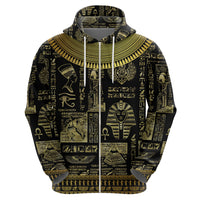 Egypt Pharaoh Hoodie Egyptian Hieroglyphs and Symbols - Wonder Print Shop