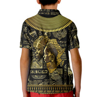 Egypt Pharaoh Kid Polo Shirt Egyptian Hieroglyphs and Symbols - Wonder Print Shop