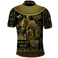 Egypt Pharaoh Polo Shirt Egyptian Hieroglyphs and Symbols - Wonder Print Shop