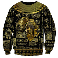 Egypt Pharaoh Sweatshirt Egyptian Hieroglyphs and Symbols - Wonder Print Shop