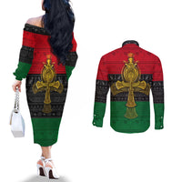 pan-african-ankh-couples-matching-off-the-shoulder-long-sleeve-dress-and-long-sleeve-button-shirts