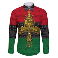 Pan African Ankh Family Matching Puletasi Dress and Hawaiian Shirt - Wonder Print Shop