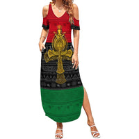 Pan African Ankh Summer Maxi Dress - Wonder Print Shop