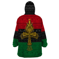 Pan African Ankh Wearable Blanket Hoodie - Wonder Print Shop