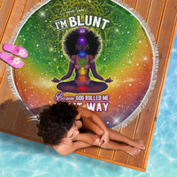 I'm Blunt African Beach Blanket Black Women Mandala - Wonder Print Shop