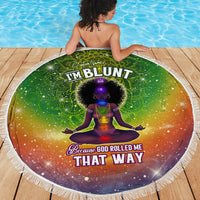 I'm Blunt African Beach Blanket Black Women Mandala - Wonder Print Shop