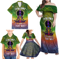 I'm Blunt African Family Matching Off Shoulder Maxi Dress and Hawaiian Shirt Black Women Mandala - Wonder Print Shop