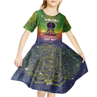 I'm Blunt African Kid Short Sleeve Dress Black Women Mandala - Wonder Print Shop