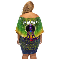 I'm Blunt African Off Shoulder Short Dress Black Women Mandala - Wonder Print Shop