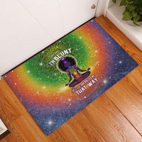 I'm Blunt African Rubber Doormat Black Women Mandala - Wonder Print Shop