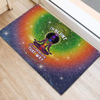 I'm Blunt African Rubber Doormat Black Women Mandala - Wonder Print Shop