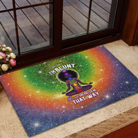 I'm Blunt African Rubber Doormat Black Women Mandala - Wonder Print Shop