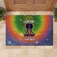 I'm Blunt African Rubber Doormat Black Women Mandala - Wonder Print Shop