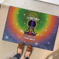 I'm Blunt African Rubber Doormat Black Women Mandala - Wonder Print Shop