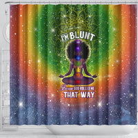 I'm Blunt African Shower Curtain Black Women Mandala