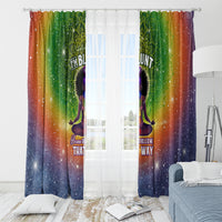 I'm Blunt African Window Curtain Black Women Mandala - Wonder Print Shop