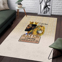 Lion Black King Area Rug African Heritage - Wonder Print Shop