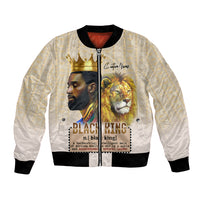 Lion Black King Bomber Jacket African Heritage - Wonder Print Shop
