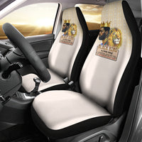 Lion Black King Car Seat Cover African Heritage - Wonder Print Shop