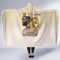 Lion Black King Hooded Blanket African Heritage