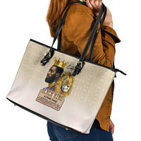 Lion Black King Leather Tote Bag African Heritage - Wonder Print Shop