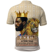 Lion Black King Polo Shirt African Heritage - Wonder Print Shop