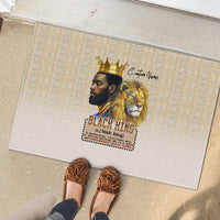 Lion Black King Rubber Doormat African Heritage - Wonder Print Shop