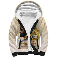 Lion Black King Sherpa Hoodie African Heritage - Wonder Print Shop