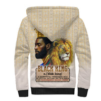 Lion Black King Sherpa Hoodie African Heritage - Wonder Print Shop