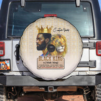 Lion Black King Spare Tire Cover African Heritage - Wonder Print Shop