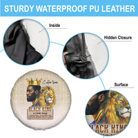 Lion Black King Spare Tire Cover African Heritage - Wonder Print Shop