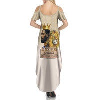 Lion Black King Summer Maxi Dress African Heritage - Wonder Print Shop