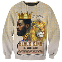 Lion Black King Sweatshirt African Heritage - Wonder Print Shop