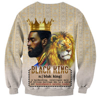 Lion Black King Sweatshirt African Heritage - Wonder Print Shop