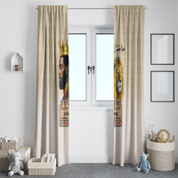 Lion Black King Window Curtain African Heritage - Wonder Print Shop
