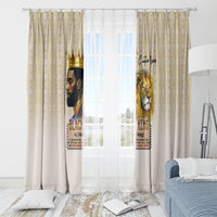 Lion Black King Window Curtain African Heritage - Wonder Print Shop