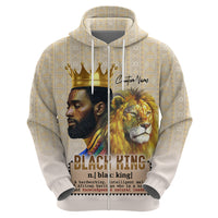 Lion Black King Zip Hoodie African Heritage - Wonder Print Shop