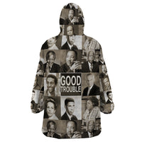 Good Trouble Wearable Blanket Hoodie Civil Rights Leaders - Wonder Print Shop