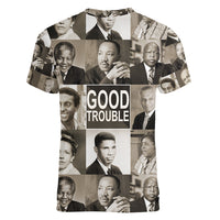 Good Trouble Women V Neck T Shirt Civil Rights Leaders - Wonder Print Shop