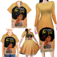 Personalized African Black Women Family Matching Long Sleeve Bodycon Dress and Hawaiian Shirt She Who Kneels Before God - Wonder Print Shop