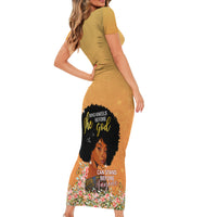 Personalized African Black Women Family Matching Short Sleeve Bodycon Dress and Hawaiian Shirt She Who Kneels Before God - Wonder Print Shop