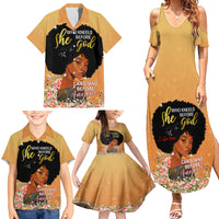 Personalized African Black Women Family Matching Summer Maxi Dress and Hawaiian Shirt She Who Kneels Before God - Wonder Print Shop