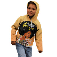 Personalized African Black Women Kid Hoodie She Who Kneels Before God - Wonder Print Shop