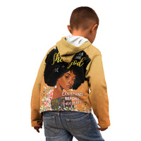 Personalized African Black Women Kid Hoodie She Who Kneels Before God - Wonder Print Shop