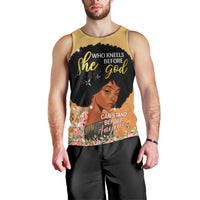 Personalized African Black Women Men Tank Top She Who Kneels Before God - Wonder Print Shop