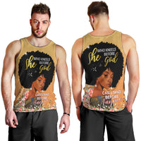 Personalized African Black Women Men Tank Top She Who Kneels Before God - Wonder Print Shop