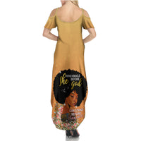 Personalized African Black Women Summer Maxi Dress She Who Kneels Before God - Wonder Print Shop