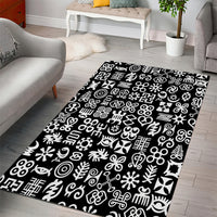 Mix Adinkra Area Rug Black Pattern - Wonder Print Shop