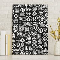 Mix Adinkra Canvas Wall Art Black Pattern - Wonder Print Shop