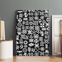 Mix Adinkra Canvas Wall Art Black Pattern - Wonder Print Shop